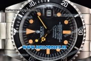 Rolex Submariner Vintage Tiffany & Co Asia 2813 Automatic Steel Case with Black Dial Orange Dots Markers and Steel Bracelet