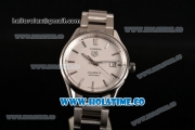 Tag Heuer Carrera Calibre 5 Automatic Swiss ETA 2824 Automatic Full Steel with White Dial and Stick Markers