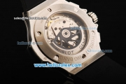 Hublot Big Bang Chronograph Swiss Valjoux 7750 Automatic Movement Steel Case with White Dial and Black Rubber Strap