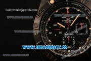 Breitling Chronomat B01 44 Blacksteel Chronograph Swiss Valjoux 7750 Automatic PVD Case with Black Dial Rubber Strap and Stick Markers
