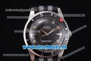 Rolex Milgauss Vintage Asia 2813 Automatic Steel Case with Black Dial Dot Markers and Black/Grey Nylon Strap