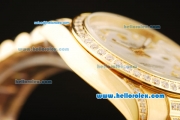 Rolex Day-Date Automatic Gold Case With Diamond Bezel and Strap