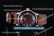 Rolex Milgauss Vintage Asia 2813 Automatic Steel Case with Brown Dial Brown Nylon Strap and Dot Markers