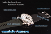 Bell & Ross BR 01-94 Chrono Miyota OS20 Quartz Steel Case with White Dial and Black Rubber Strap