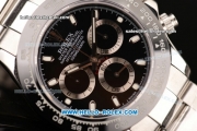 Rolex Daytona 2013 New Desiger Chrono Swiss Valjoux 7750 Automatic Steel Case with Black Dial Stick Markers and Ceramic Bezel