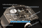 Richard Mille RM35-02 Carbon Fiber With Miyota 9015 Movement 1:1 Clone Black Rubber