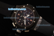 Hublot Big Bang Ayrton Senna Chronograph Miyota Quartz Movement PVD Case with Black Dial and Orange Stick Markers