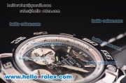 Breitling Chronomat B01 Chronograph Miyota Quartz Steel Case with Black Dial and Black Leather Strap