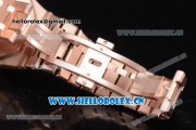 Audemars Piguet Royal Oak Seiko VK64 Quartz Rose Gold Case/Bracelet Blue Dial and Stick Markers (EF)