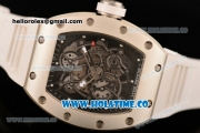 Richard Mille RM 055 Bubba Watson Tourbillon Manual Winding Steel Case with Skeleton Dial and Dot Markers - Black Inner Bezel