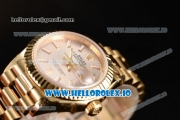 Rolex Datejust Swiss ETA 2671 Automatic Yellow Gold Case with Sliver Dial Stick Markers and Yellow Gold Bracelet (BP)