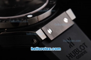 Hublot Big Bang King Swiss Valjoux 7750 Automatic Movement Full PVD Case with Black Dial and Black Rubber Strap