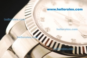 Rolex Datejust II Swiss ETA 2836 Automatic Movement Full Steel with Silver Dial and Diamond Numerals