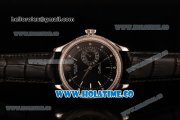 Rolex Cellini Date Asia Automatic Steel Case with Stick Markers Black Dial and Black Leather Strap