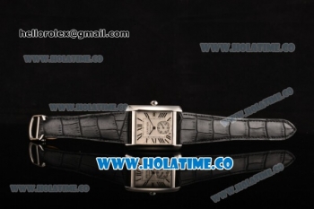 Cartier Tank MC Miyota 9015 Automatic Steel Case with White Dial and Roman Numeral Markers - 1:1 Original