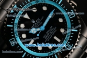 Rolex Sea-Dweller Deepsea Asia 2813 Automatic Full PVD with Black Dial and Blue Diver Index