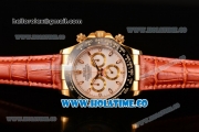 Rolex Daytona Chrono Swiss Valjoux 7750 Automatic Yellow Gold Case with Ceramic Bezel White Dial and Stick Markers(BP)