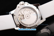 Chopard Gran Turismo XL Automatic White Dial with Silver Stick Marker and White Rubber Strap