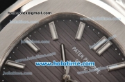 Patek Philippe Nautilus Miyota 9015 Automatic Full Steel with Grey Dial and White Stick Markers