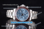 Rolex Daytona Clone Rolex 4130 Automatic Stainless Steel Case/Bracelet with Blue Dial and Stick Markers (EF)
