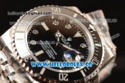 Rolex Submariner Black Ceramic Bezel With Black Dial All Steel With ETA 2836 Diamond Marker EW