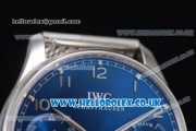 IWC Portuguese Automatic Clone IWC 52010 Automatic Stainless Steel Case/Bracelet with Blue Dial and Arabic Number Markers (YL)