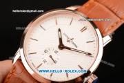 Ulysse Nardin Classico Miyota OS2035 Quartz Rose Gold Case with Stick Markers White Dial and Orange Leather Strap