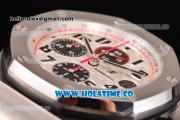 Audemars Piguet Royal Oak Offshore Panda Chrono Swiss Valjoux 7750-SHG Automatic Steel Case with White Dial and Black Numeral Markers - 1:1 Original (J12)