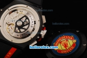 Hublot Big Bang Swiss Valjoux 7750 Chronograph Movement PVD Case with Black Dial-Red Stick Markers and Black Rubber Strap