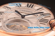 Cartier Ballon Bleu Tourbillon Seagull St8001 Tourbillon Manual Winding Rose Gold Case with White Dial