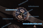 Tag Heuer Carrera Swiss Valjoux 7750 Automatic PVD Case with Black Dial and Black Rubber Strap