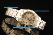 Rolex Datejust Automatic Movement Full Steel with Silver Dial and Diamond Bezel-ETA Coating Case