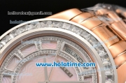 Rolex Day-Date Masterpieces Swiss ETA 2836 Automatic Rose Gold Case with Diamonds Bezel and Pink MOP Dial (BP)