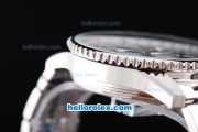 Breitling Navitimer Quartz Movement Silver Case with Black Dial and SS Strap-Number Markers