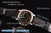 Panerai Luminor GMT Swiss ETA 2836 Automatic Steel Case with Black Dial and Black Leather Strap - 1:1 Original