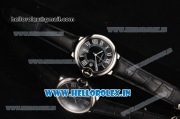 Cartier Ballon Bleu De Large Miyota OS20 Quartz Steel Case with Black Dial and White Roman Numeral Markers