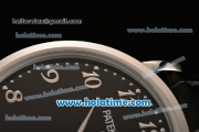 Patek Philippe Calatrava Miyota OS2035 Quartz Steel Case with Arabic Numeral Markers and Black Dial