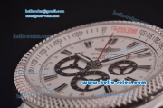 Breitling for Bentley Barnato Racing Chronograph Swiss Valjoux 7750 Automatic Steel Case/Strap with White Dial