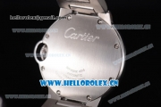 Cartier Ballon Bleu De Mideum Swiss Quartz Stainless Steel Case/Bracelet with Roman Numeral and Markers White Dial