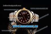 Rolex Datejust II Asia 2813 Automatic Two Tone Case/Bracelet with Brown Dial and Stick Markers (BP)