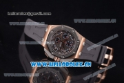 Audemars Piguet Royal Oak Offshore Chronograph Michael Schumacher Clone AP Calibre 3126 Automatic Rose Gold Case with Black Dial and Grey Rubber Strap (J12)