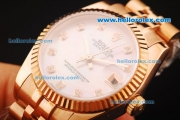 Rolex Datejust Automatic Movement Full Rose Gold with ETA Case and Pink MOP Dial