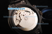 Rolex Daytona Oyster Perpetual Swiss Valjoux 7750 Automatic Movement Full PVD with Black Dial and Silver Numeral Markers