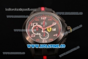 Scuderia Ferrari Lap Time Watch Chrono Miyota OS10 Quartz PVD Case with Black Dial and White Arabic Numeral Markers