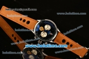 Tag Heuer Carrera Ferrari Chrono Miyota OS20 Quartz Steel Case with Black Dial and Brown Leather Strap