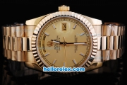 Rolex Day-Date Oyster Perpetual Automatic Full Gold with White Marking