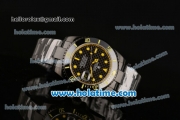 Rolex Submariner Asia 2813 Automatic PVD Case with Yellow Markers and Carbon Fiber Dial