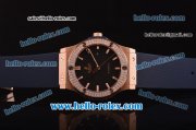 Hublot Classic Fusion Automatic Rose Gold Case with Diamond Bezel and Black Dial - ETA Coating