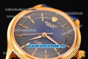 Rolex Cellini Time Asia 2813 Automatic Yellow Gold Case with Black/Blue Dial and Stick Markers