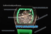 Richard Mille RM 038 Asia Automatic PVD Case with Skeleton Dial and Green Rubber Strap